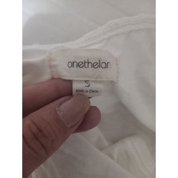 Ontheland Small White Lace Lined Crop Boho Sexy Feminine Top - Picture 5 of 5